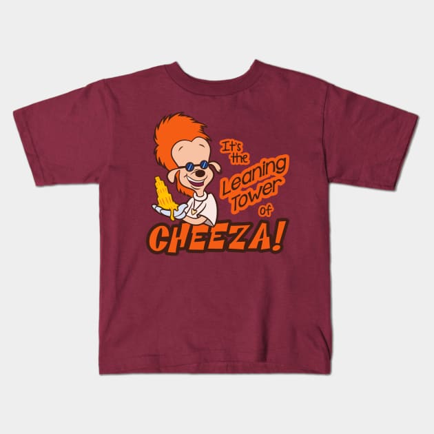 Leaning Tower of Cheeza Kids T-Shirt by Ellador